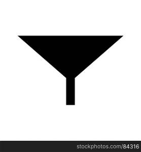 Filter or funnel it is black icon . Simple style .. Filter or funnel it is black icon .