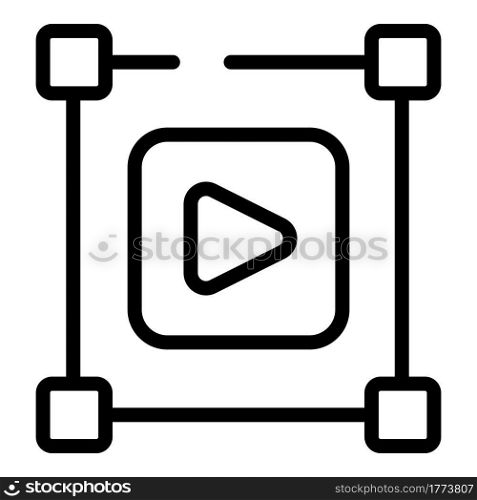 Filter search video icon. Outline Filter search video vector icon for web design isolated on white background. Filter search video icon, outline style