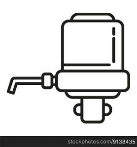 Filter system icon outline vector. Water treatment. Liquid container. Filter system icon outline vector. Water treatment