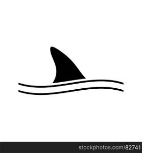 Fin of shark it is black icon . Simple style .. Fin of shark it is black icon .