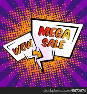 Final mega sale special shopping offer speech bubble vector illustration