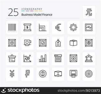 Finance 25 Line icon pack including new. graph. finance. analytics. finance