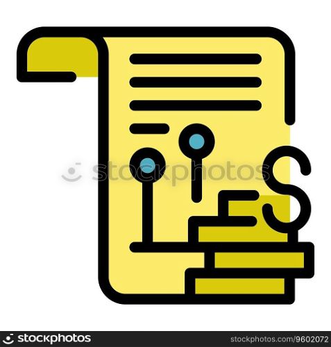 Finance agent icon outline vector. Small bank. Lender credit color flat. Finance agent icon vector flat