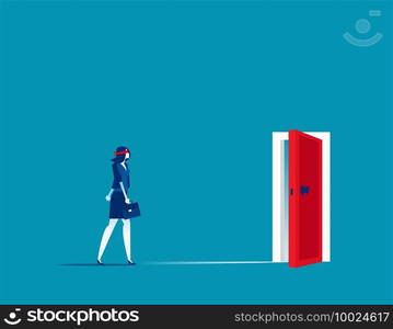 Finance and Economy direction. Concept business financial vector illustration, Blindfold