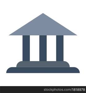 Finance bank vector business icon illustration investment building symbol. Architecture bank with column icon government deposit office house. Saving structure money service courthouse department
