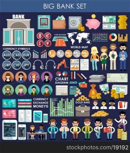 Finance & banking set. Money, finance.vector illustration