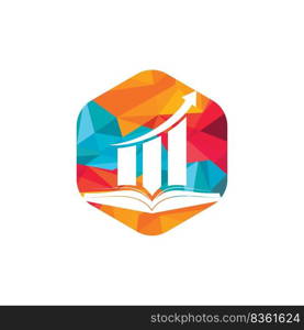 Finance book logo design. Business growth education logo design.	