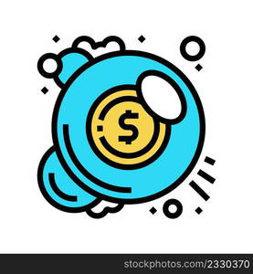 finance bubble color icon vector. finance bubble sign. isolated symbol illustration. finance bubble color icon vector illustration