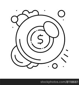 finance bubble line icon vector. finance bubble sign. isolated contour symbol black illustration. finance bubble line icon vector illustration