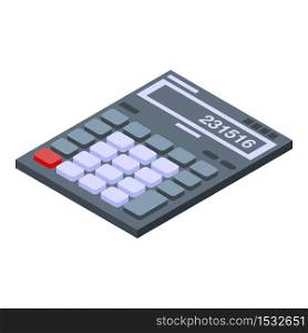 Finance calculator icon. Isometric of finance calculator vector icon for web design isolated on white background. Finance calculator icon, isometric style