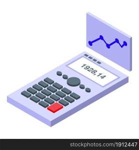 Finance calculator icon isometric vector. Business plan. Market content. Finance calculator icon isometric vector. Business plan