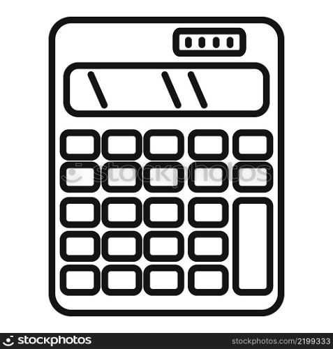 Finance calculator icon outline vector. Bank payment. Digital service. Finance calculator icon outline vector. Bank payment