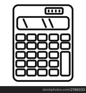 Finance calculator icon outline vector. Bank payment. Digital service. Finance calculator icon outline vector. Bank payment