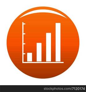 Finance chart icon. Simple illustration of chart vector icon for any any design orange. Finance chart icon vector orange