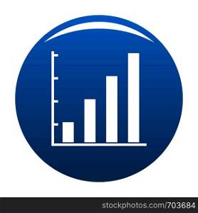 Finance chart icon vector blue circle isolated on white background . Finance chart icon blue vector