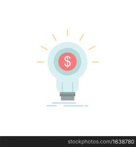 Finance, financial, idea, money, startup Flat Color Icon Vector
