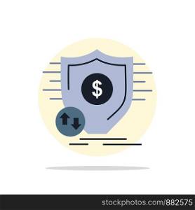 Finance, financial, money, secure, security Flat Color Icon Vector