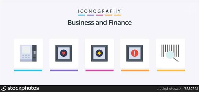 Finance Flat 5 Icon Pack Including . warning. . Creative Icons Design