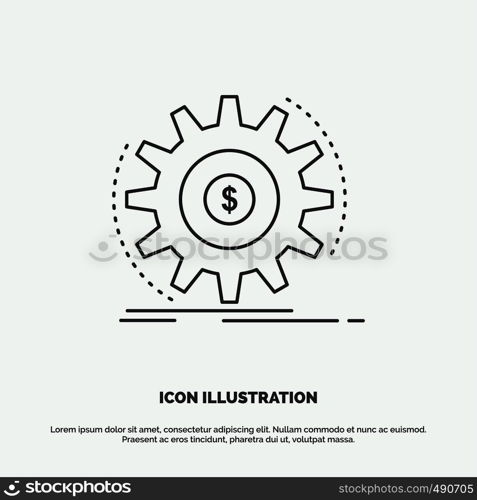 Finance, flow, income, making, money Icon. Line vector gray symbol for UI and UX, website or mobile application. Vector EPS10 Abstract Template background