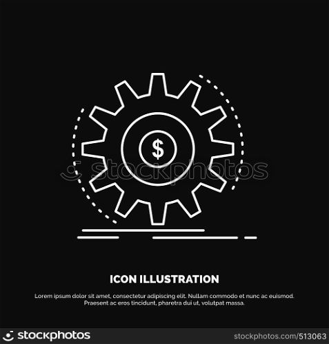 Finance, flow, income, making, money Icon. Line vector symbol for UI and UX, website or mobile application. Vector EPS10 Abstract Template background