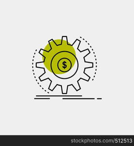 Finance, flow, income, making, money Line Icon. Vector EPS10 Abstract Template background