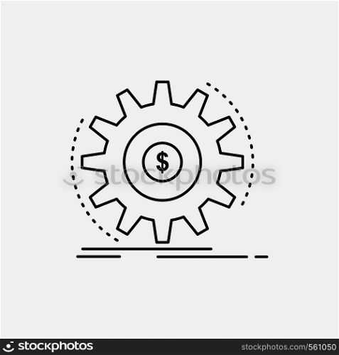Finance, flow, income, making, money Line Icon. Vector isolated illustration. Vector EPS10 Abstract Template background