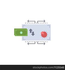 Finance, flow, marketing, money, payments Flat Color Icon Vector