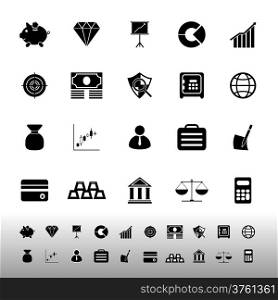 Finance icons on white background, stock vector