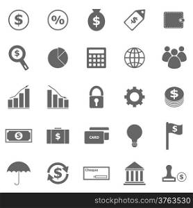 Finance icons on white background, stock vector