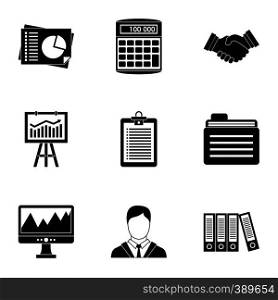 Finance icons set. Simple illustration of 9 finance vector icons for web. Finance icons set, simple style