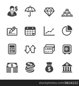 Finance icons vector image
