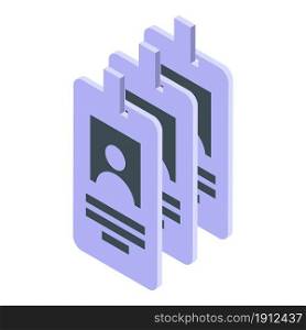 Finance id workers icon isometric vector. Content plan. Business work. Finance id workers icon isometric vector. Content plan