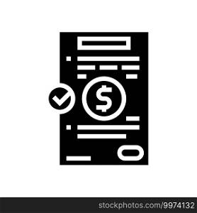 finance investment agreement glyph icon vector. finance investment agreement sign. isolated contour symbol black illustration. finance investment agreement glyph icon vector illustration