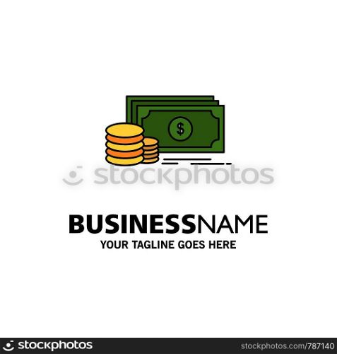 Finance, investment, payment, Money, dollar Flat Color Icon Vector