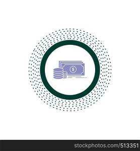 Finance, investment, payment, Money, dollar Glyph Icon. Vector isolated illustration. Vector EPS10 Abstract Template background
