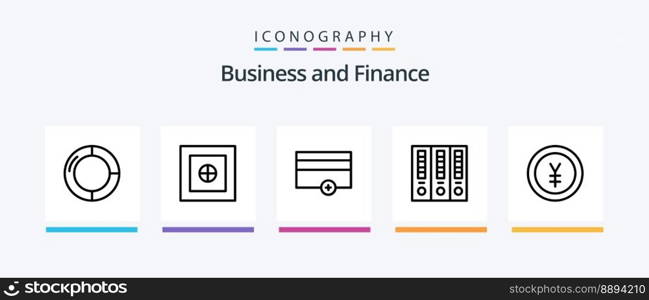 Finance Line 5 Icon Pack Including pie. chart. money. business. finance. Creative Icons Design