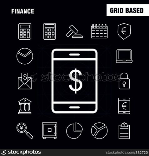 Finance Line Icons Set For Infographics, Mobile UX/UI Kit And Print Design. Include: Dollar, Coin, Money, Flower, Sale, Cloud, Discount, Sale Collection Modern Infographic Logo and Pictogram. - Vector