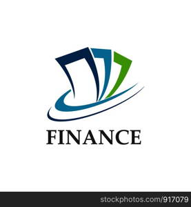 Finance logo design template Vector illustration of icon