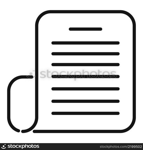 Finance paper icon outline vector. Report document. Chart data. Finance paper icon outline vector. Report document