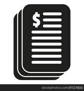 Finance papers icon simple vector. Business risk. Security injury. Finance papers icon simple vector. Business risk