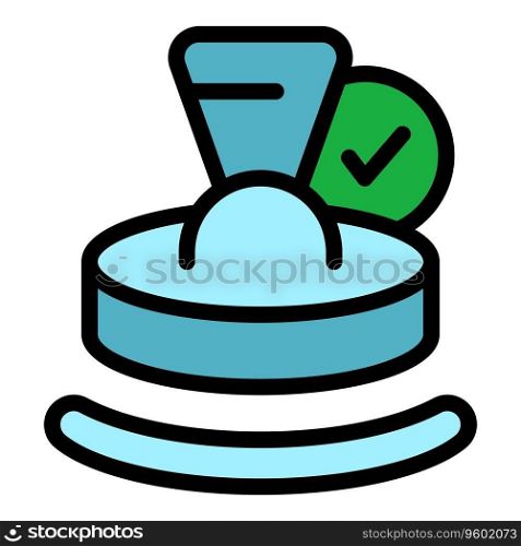 Finance stamp icon outline vector. Bank loan. Credit lender color flat. Finance stamp icon vector flat