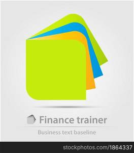 Finance trainer business icon for creative design work. Finance trainer business icon
