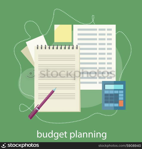 Financial accounting stock market analysis. Budget planning concept. . Budget planning concept