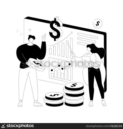 Financial adviser abstract concept vector illustration. Top investment advisors, money management services, personalized financial plan, tax strategy, reach financial goals abstract metaphor.. Financial adviser abstract concept vector illustration.