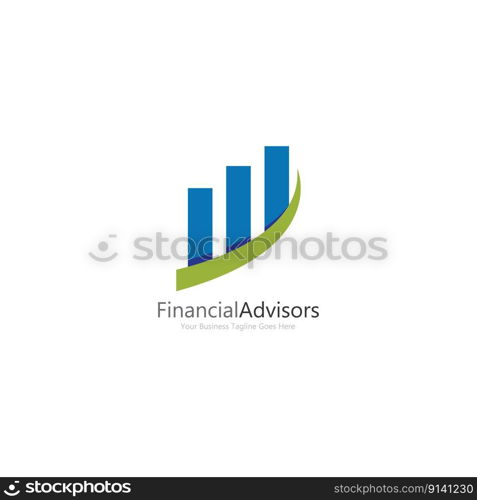 financial advisors logo design template vector icon