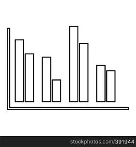 Financial analysis chart icon. Outline illustration of financial analysis chart vector icon for web design. Financial analysis chart icon, outline style