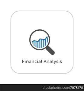 Financial Analysis Icon. Business Concept. Flat Design. Isolated Illustration.. Financial Analysis Icon. Business Concept. Flat Design.