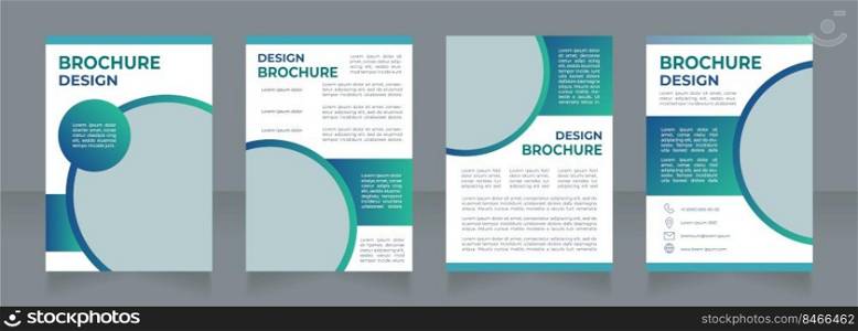 Financial analysis stages blank brochure design. Business assessment. Template set with copy space for text. Premade corporate reports collection. Editable 4 paper pages. Montserrat font used. Financial analysis stages blank brochure design