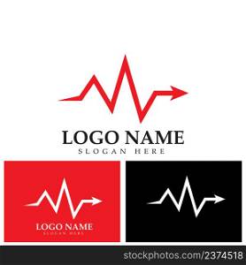 Financial And Investment Vector Logo Design With Arrow Finance Chart Illustration