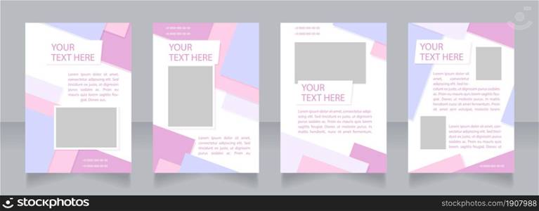 Financial audit service advertising blank brochure layout design. Vertical poster template set with empty copy space for text. Premade corporate reports collection. Editable flyer paper pages. Financial audit service advertising blank brochure layout design